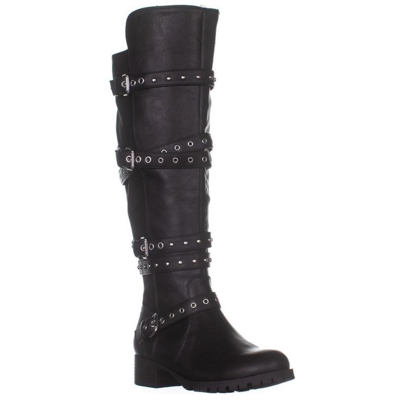 Fergalicious Shoes - NEW-FERGALICIOUS Foxley Stdded/Buckle KneeHi Boots